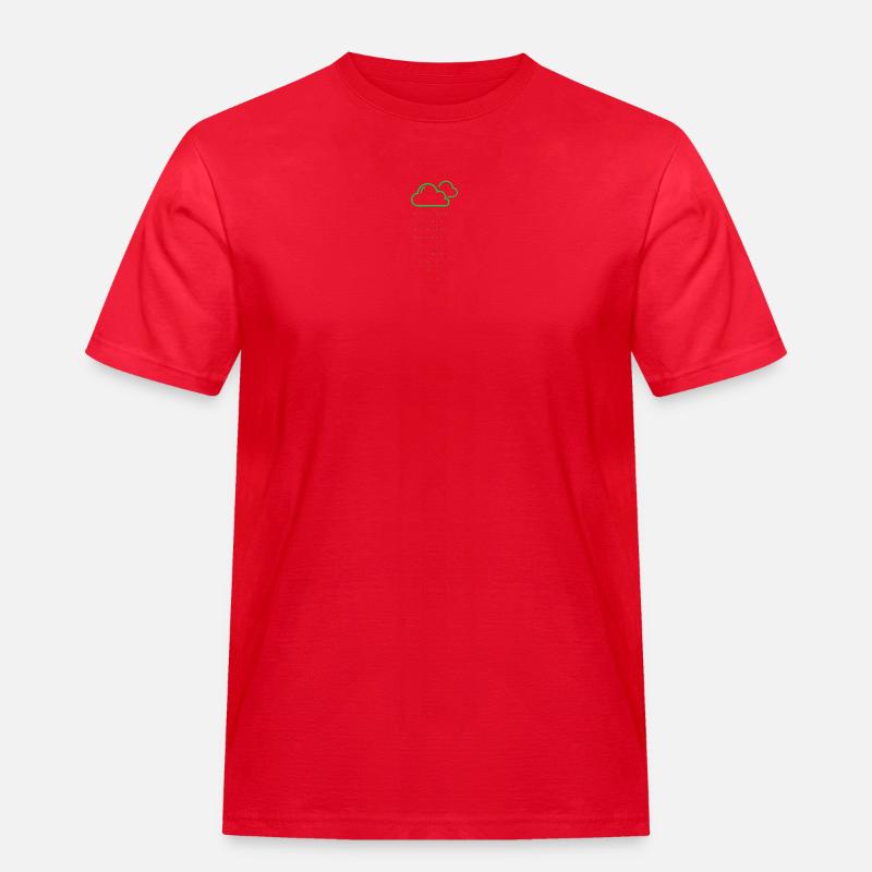 Cloud rain code - Men's Workwear T-Shirt - red