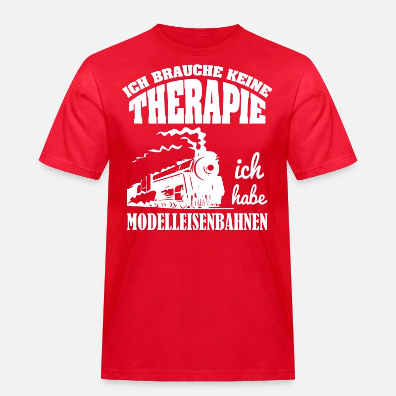 Modelleisenbahn - Männer Workwear T-Shirt - Rot