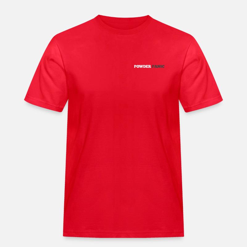 Powder Panic Logo - Men's Workwear T-Shirt - red