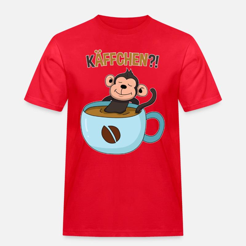Coffee break with monkey - Men's Workwear T-Shirt - red