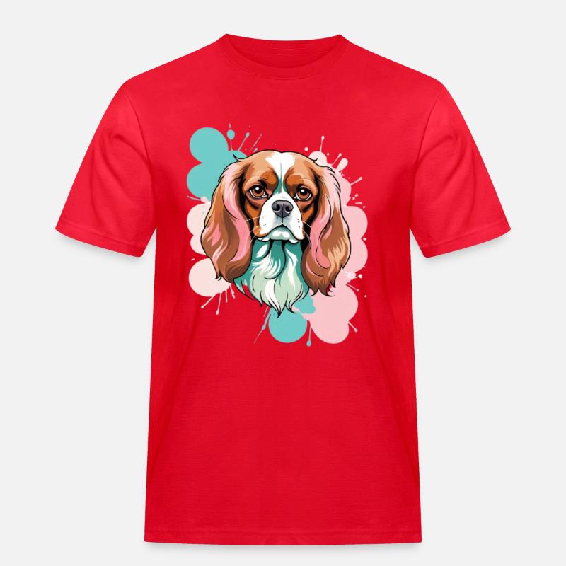 Cavalier King Charles Spaniel arbexplosion - Männer Workwear T-Shirt - Rot