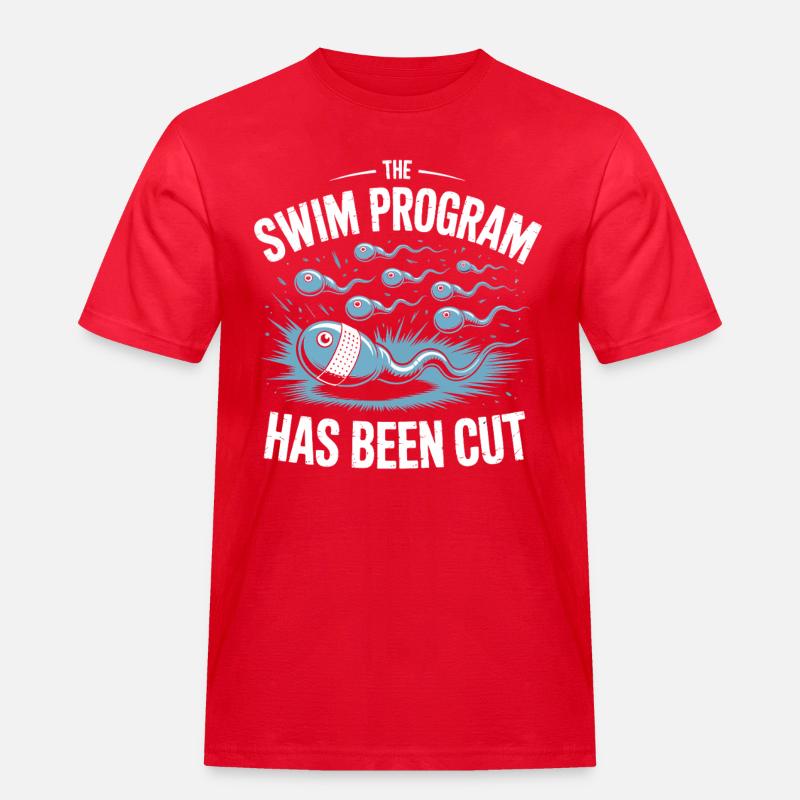 Schwimmprogramm wurde beendet - Männer Workwear T-Shirt - Rot