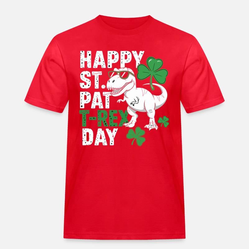 St Patrick's Rex Day Tee - Männer Workwear T-Shirt - Rot