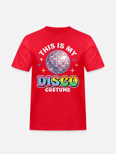 Dette er min discokostume Diskokugle - Herre Workwear T-Shirt - rød