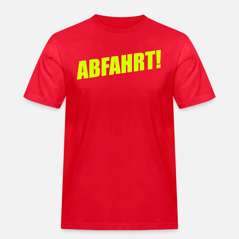 ABFAHRT - Männer Workwear T-Shirt - Rot