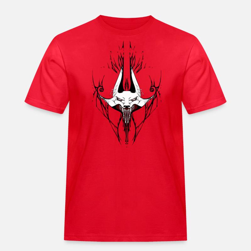 Wolf - Männer Workwear T-Shirt - Rot