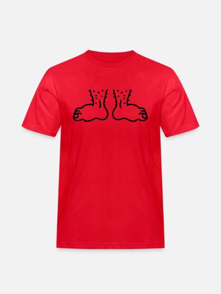 Feet - Line - Men's Workwear T-Shirt - red
