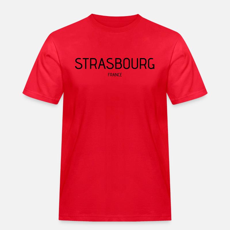 Strasburgo - Maglietta da lavoro per uomo - rosso