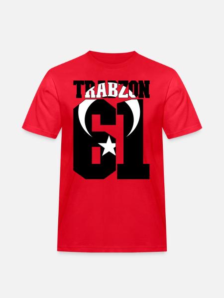 Trabzon 61Türkei Flagge - Männer Workwear T-Shirt - Rot