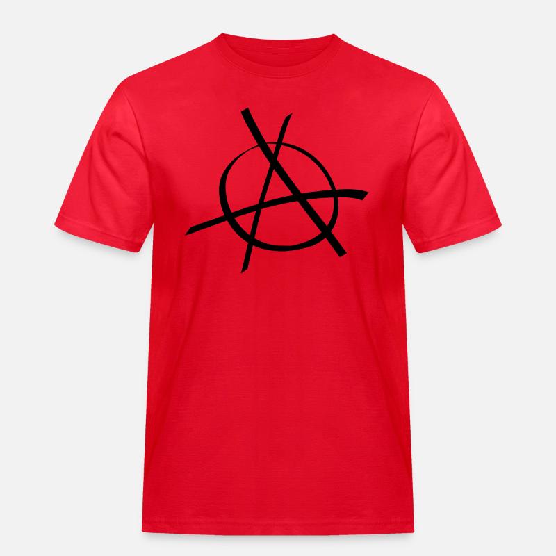 anarchy - Männer Workwear T-Shirt - Rot