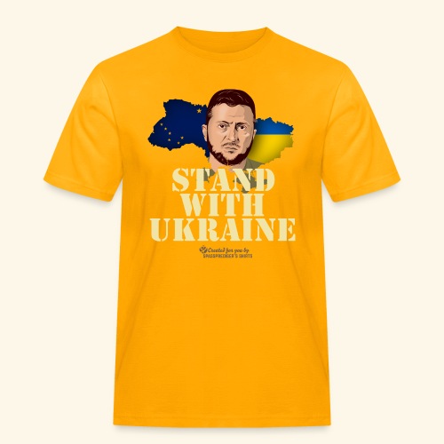 Ukraine Alaska Stand with Ukraine - Männer Workwear T-Shirt