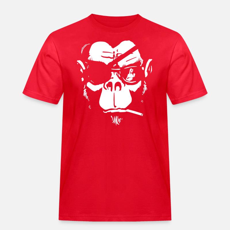 Monkey Mafia - Männer Workwear T-Shirt - Rot