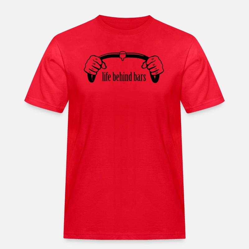 Fahrrad Bars - Männer Workwear T-Shirt - Rot