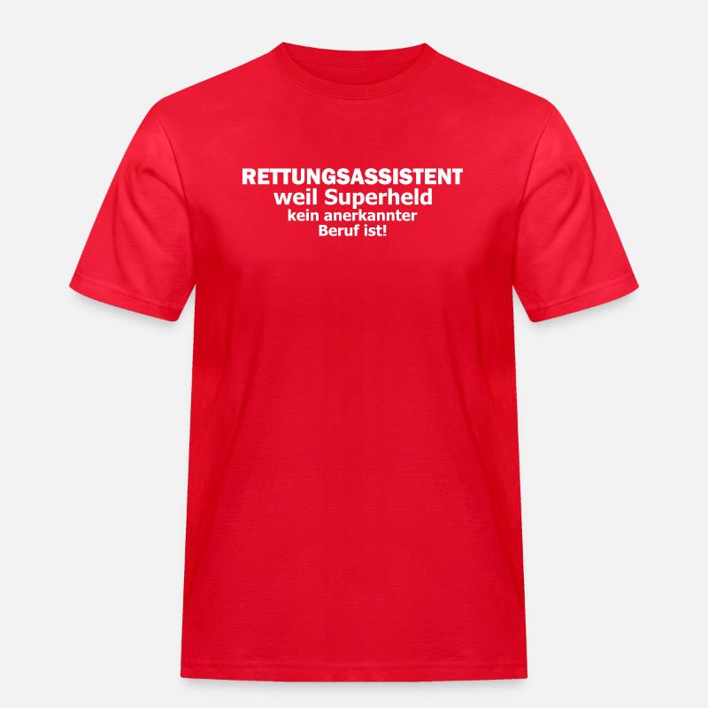 rettungsassistent - Männer Workwear T-Shirt - Rot