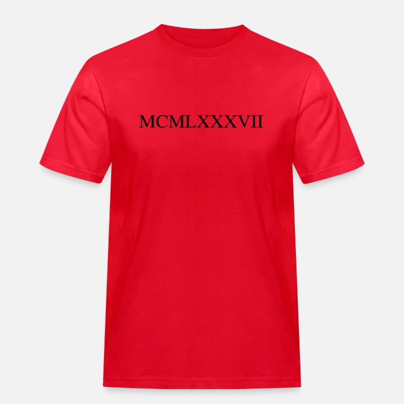 1987 - Männer Workwear T-Shirt - Rot