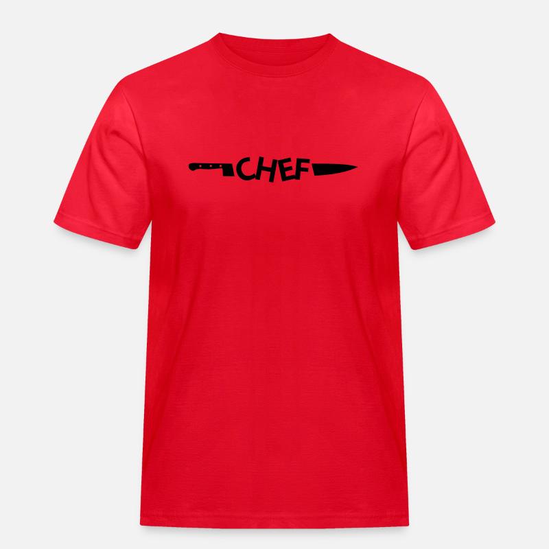 CHEF - Men's Workwear T-Shirt - red