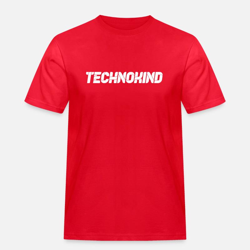 Technokind - Männer Workwear T-Shirt - Rot