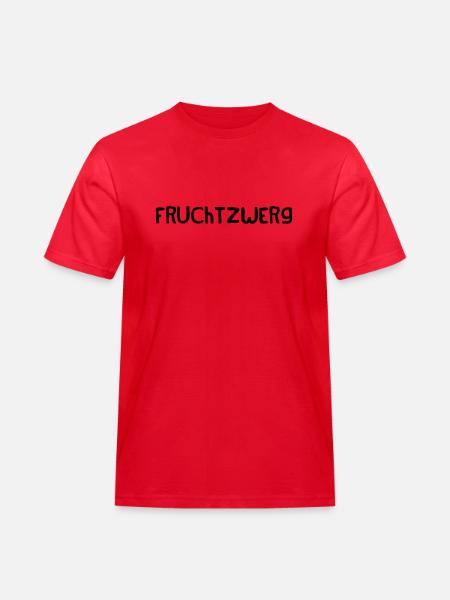 Fruchtzwerg - Männer Workwear T-Shirt - Rot