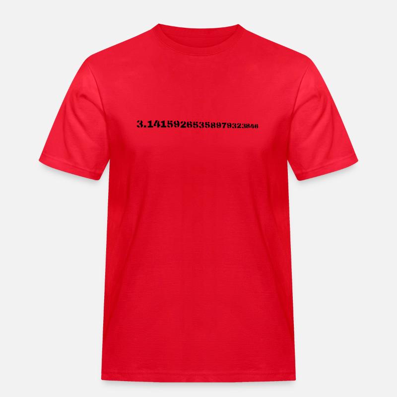 Pi - Männer Workwear T-Shirt - Rot