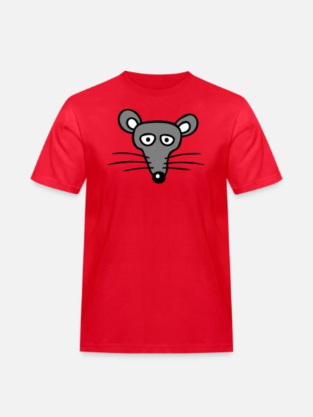 Mus Mus Sød Lille Rotte Gnaver Venlig - Herre Workwear T-Shirt - rød