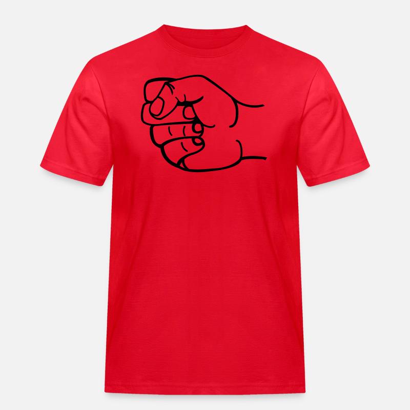 faust1 - Männer Workwear T-Shirt - Rot