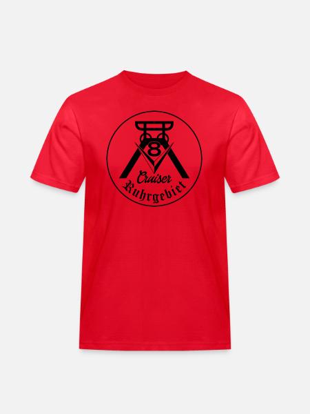 V8-Cruiser Logo schwarz - Männer Workwear T-Shirt - Rot
