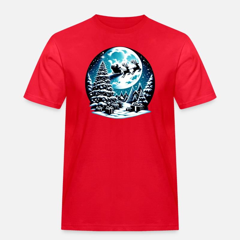 Weihnachtskugel | Schneekugel Christmas Xmas - Männer Workwear T-Shirt - Rot