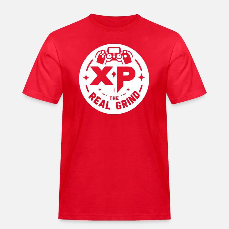 XP Der echte Grind - Männer Workwear T-Shirt - Rot