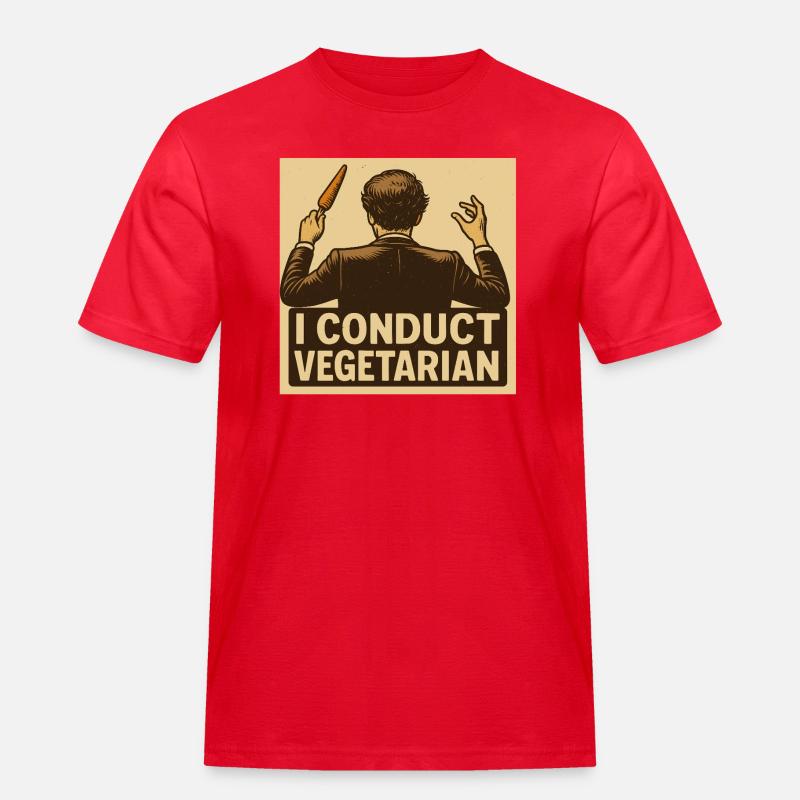 Dirigent I conduct vegetarian - Männer Workwear T-Shirt - Rot