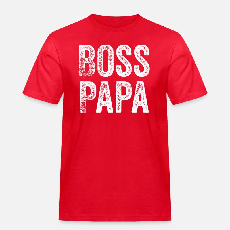 lustiger Chef-Spruch - Männer Workwear T-Shirt - Rot