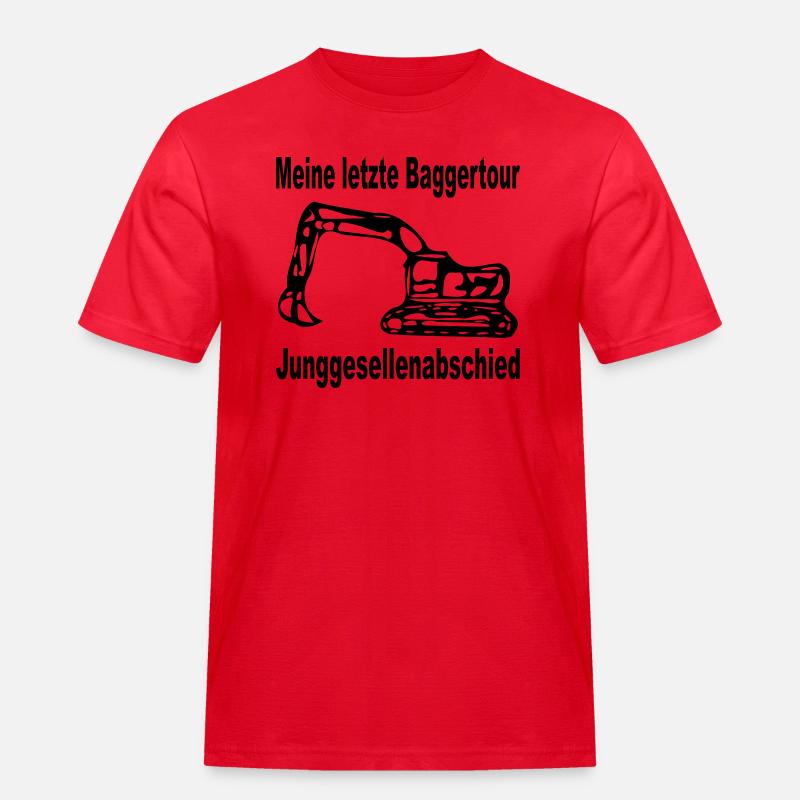 Junggesellenabschied - Einmal noch baggern - Männer Workwear T-Shirt - Rot