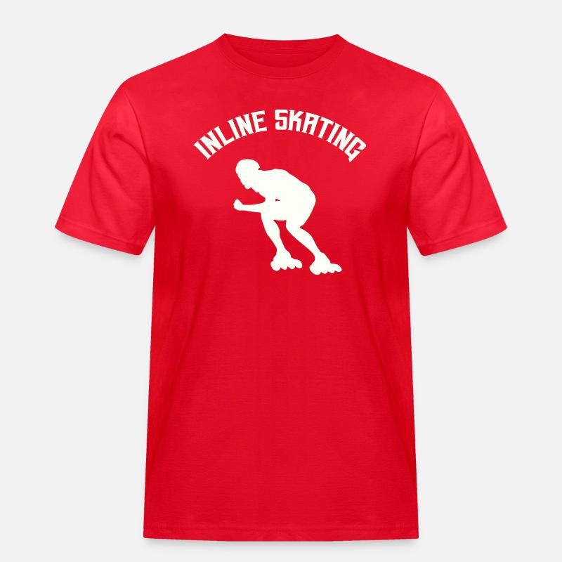 Inline Skating - Männer Workwear T-Shirt - Rot
