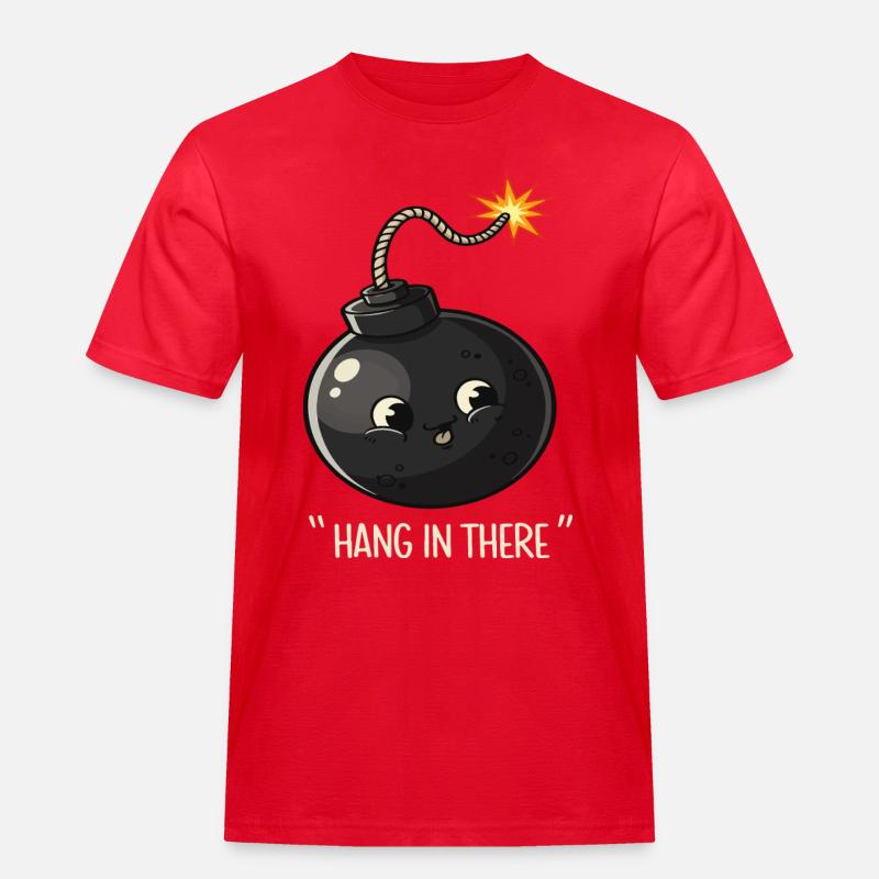 Kawaii Exploding Bomb Comic Design - Men's Workwear T-Shirt - red
