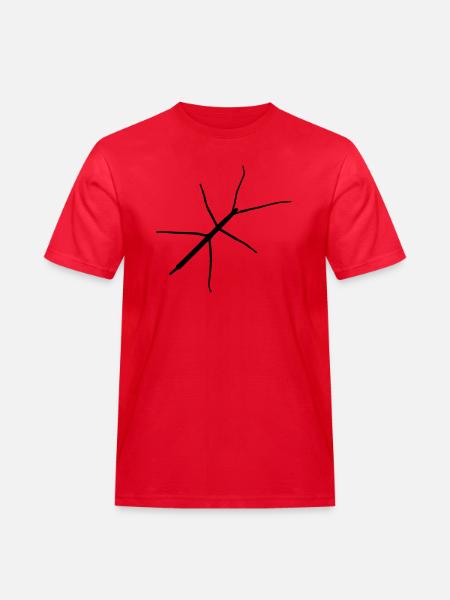 Stabheuschrecke - Männer Workwear T-Shirt - Rot