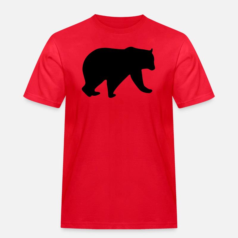 bear design - Männer Workwear T-Shirt - Rot