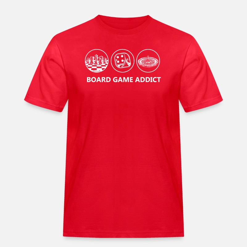 boardgame chess backgammon game night - Männer Workwear T-Shirt - Rot