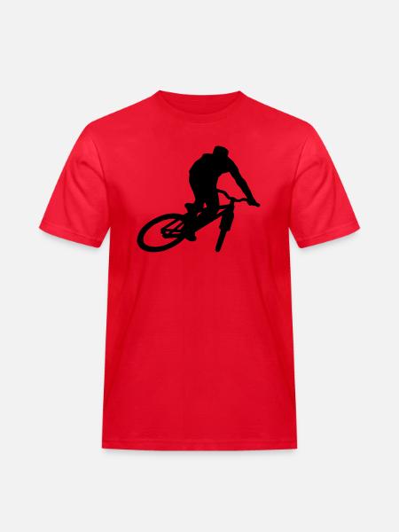 mountain bike mtb skid skidding - Men's Workwear T-Shirt - red