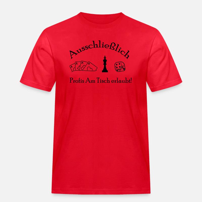 boardgame chess backgammon game night - Männer Workwear T-Shirt - Rot