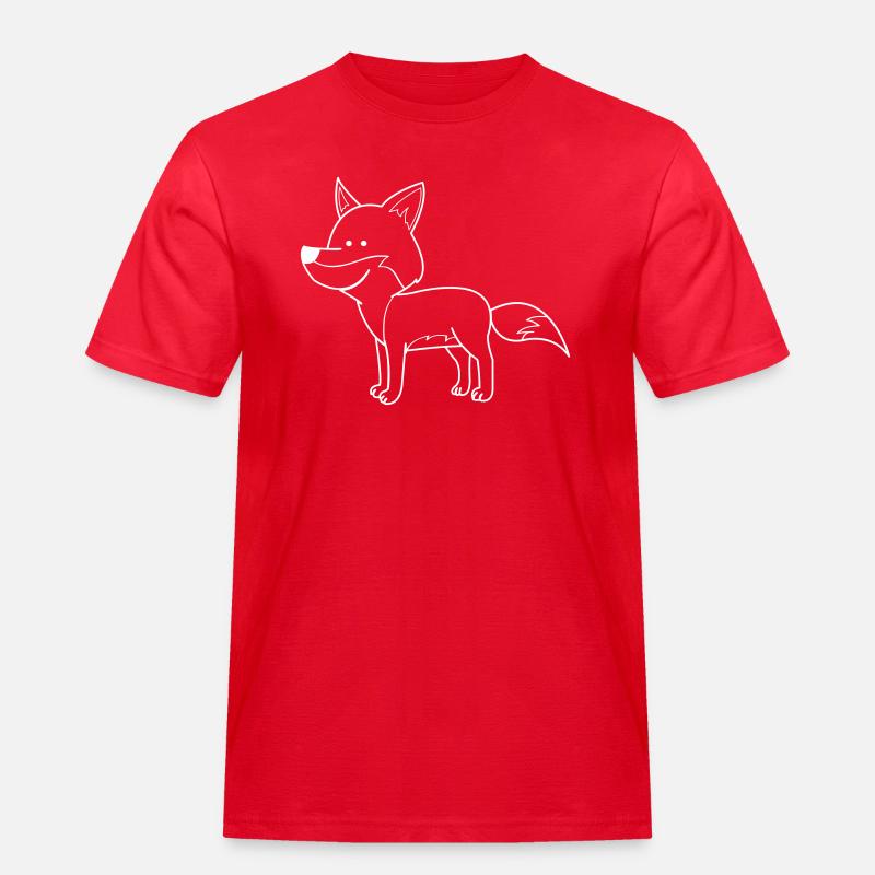 Fox Comic - Men's Workwear T-Shirt - red