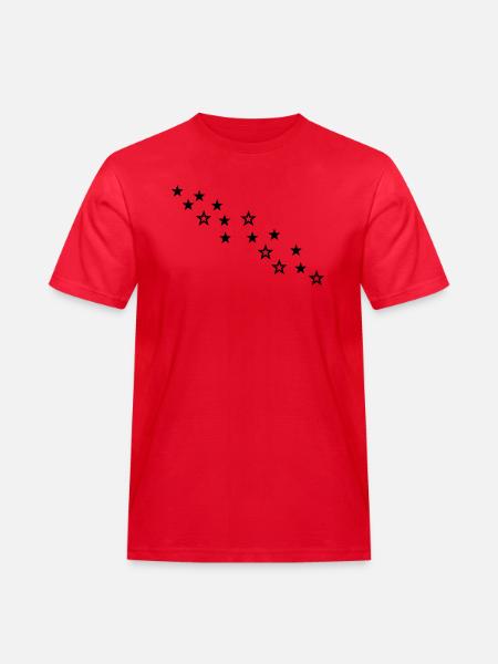 sterne - Männer Workwear T-Shirt - Rot