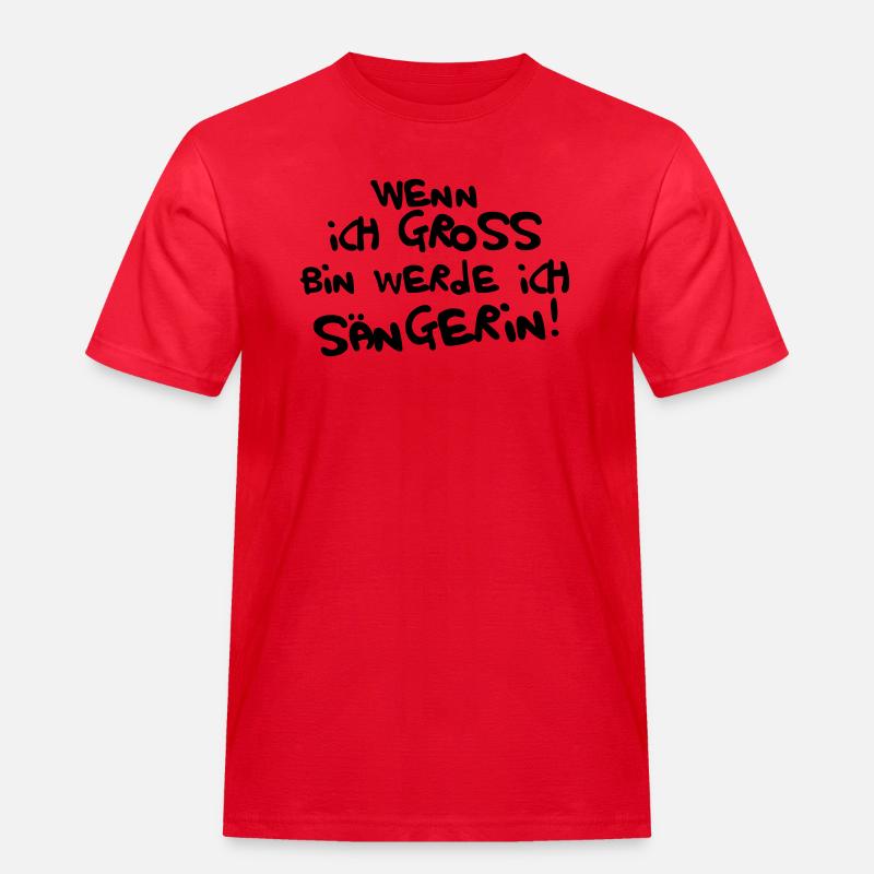 Ich werde Sängerin - Männer Workwear T-Shirt - Rot