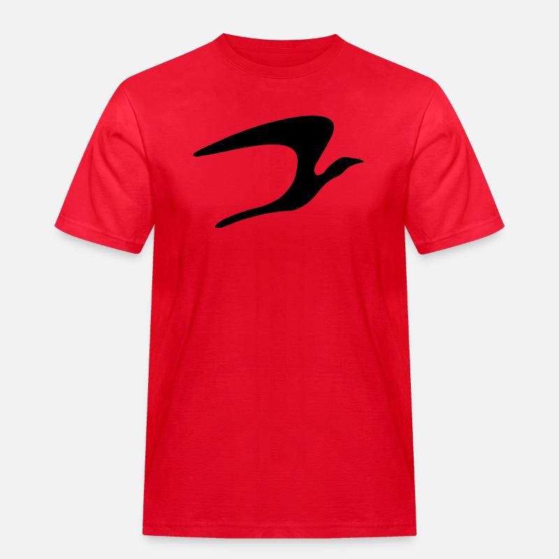 bird_vec_1de - Männer Workwear T-Shirt - Rot