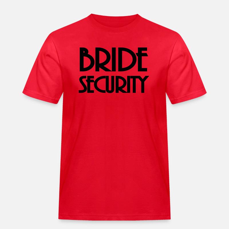 Bride Security - Männer Workwear T-Shirt - Rot