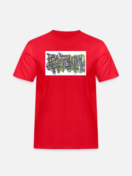 240723 03 - Männer Workwear T-Shirt - Rot