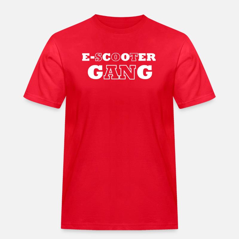 E-Scooter E-Roller Scooter - Men's Workwear T-Shirt - red