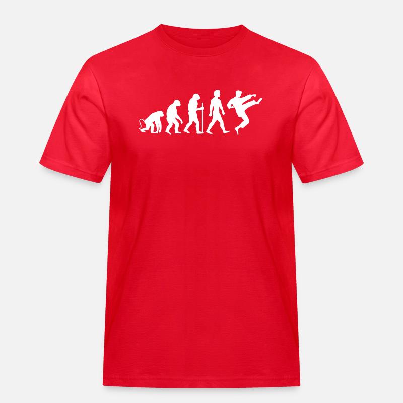 karate evolution - Männer Workwear T-Shirt - Rot
