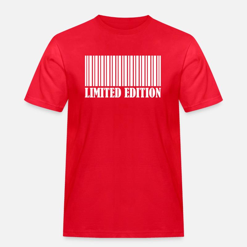 Barcode Limited Edition - Männer Workwear T-Shirt - Rot