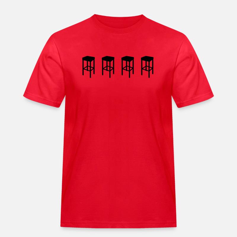 bar hocker - Männer Workwear T-Shirt - Rot
