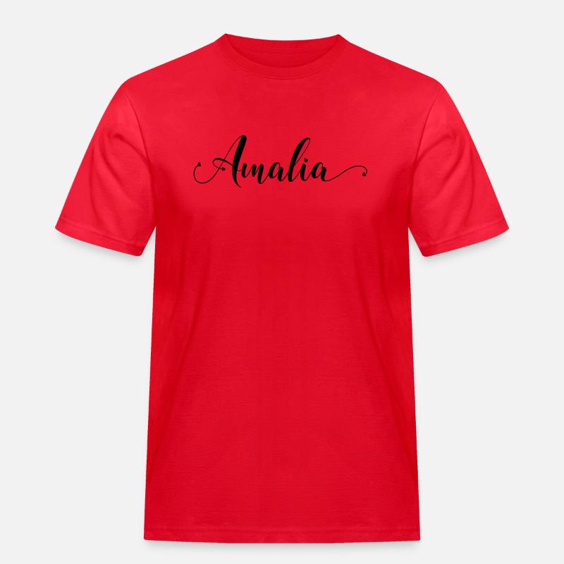 (amalia) - Männer Workwear T-Shirt - Rot