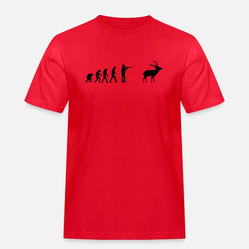 jäger evolution - Männer Workwear T-Shirt - Rot
